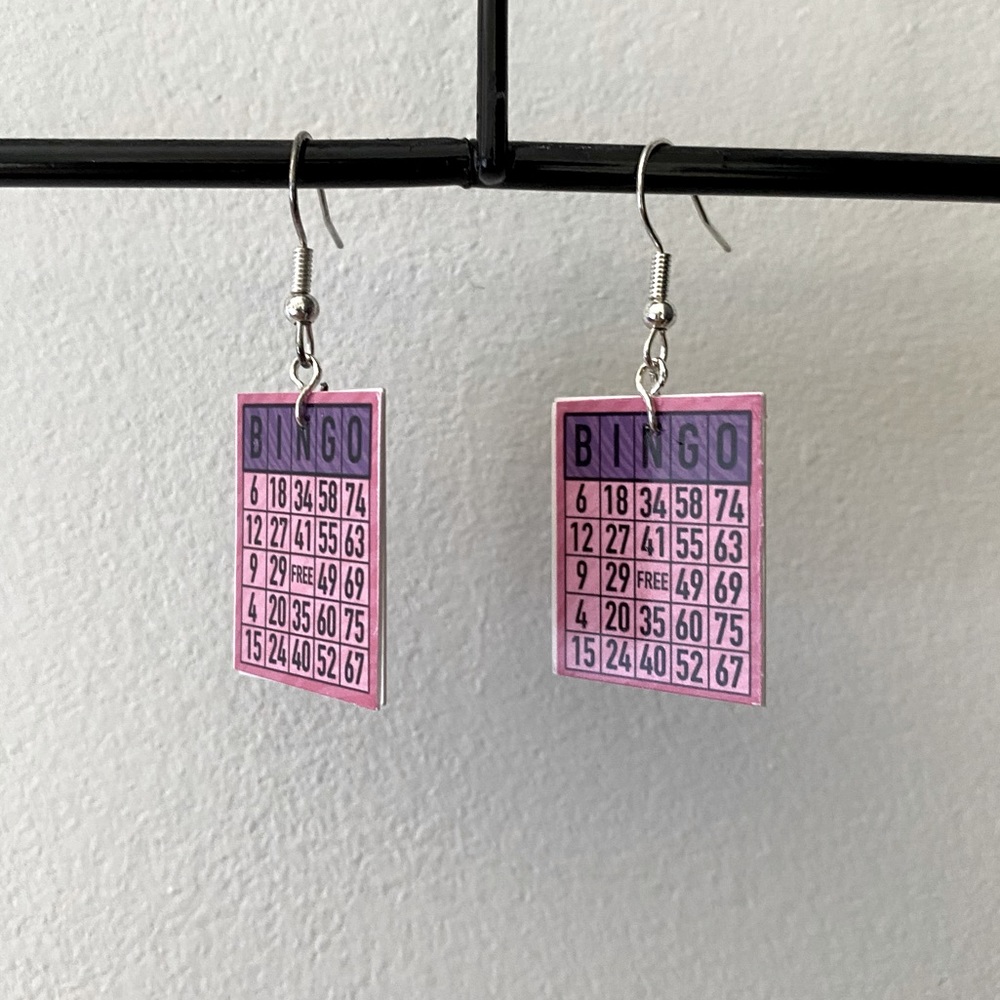 BINGO CARD EARRINGS